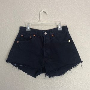 LEVIS 501 BLUE DENIM CUT-OFFS